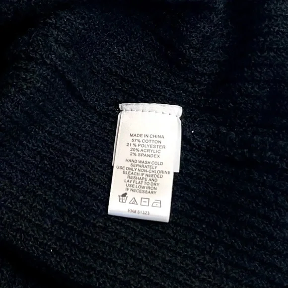 1.STATE Cross Neck Cold Shoulder Cotton Blend Sweater - Picture 5 of 7